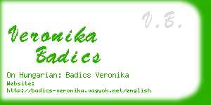 veronika badics business card